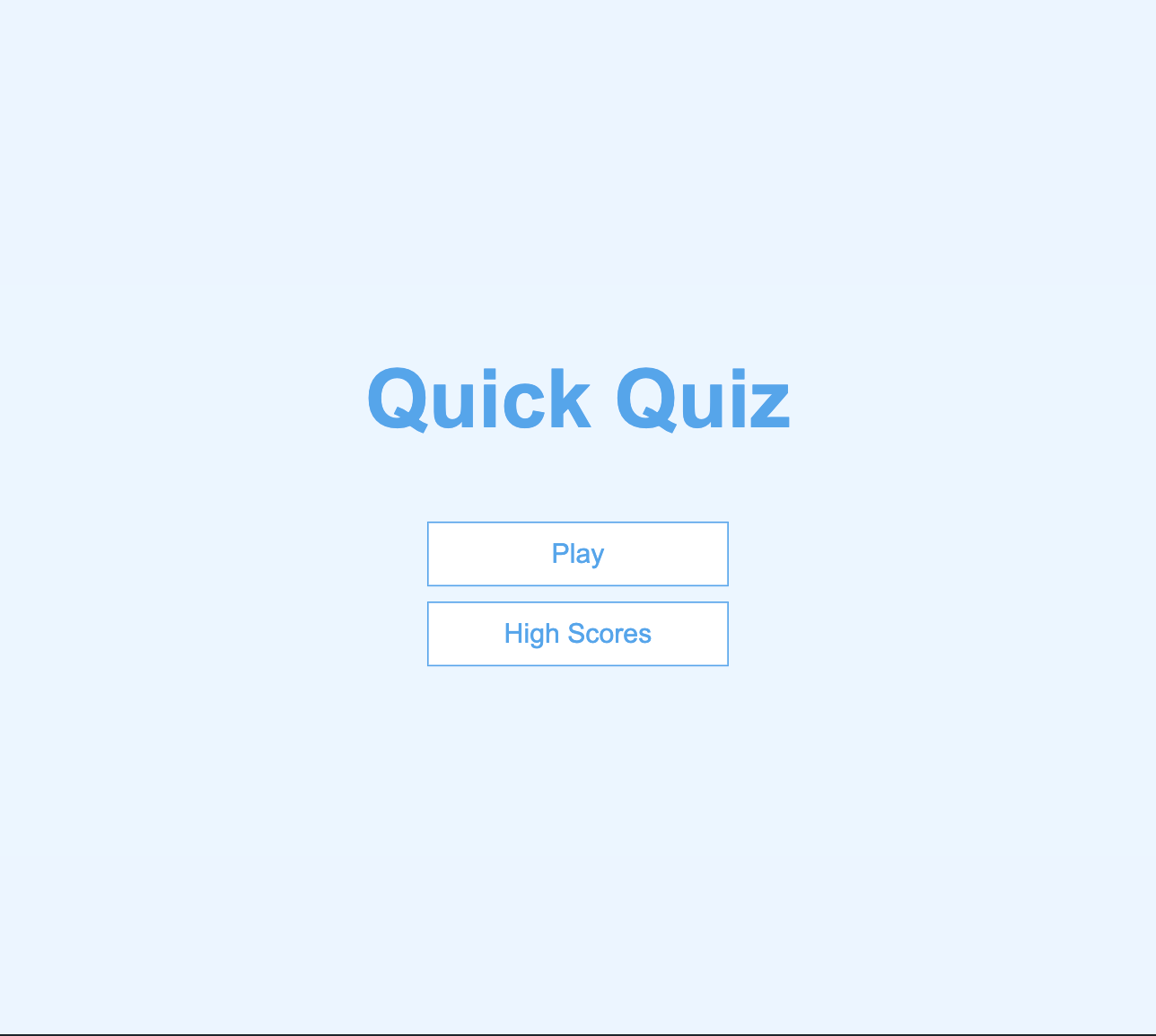 Quick Quiz Project